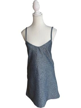 Zara Sparkly Mini Shift Dress Blue